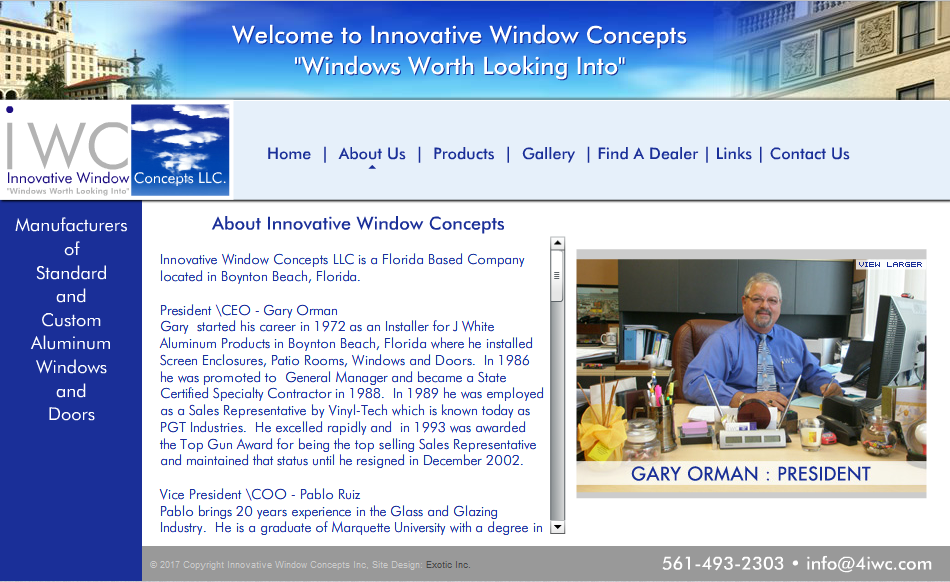 Innovatime Window Concepts Microsite