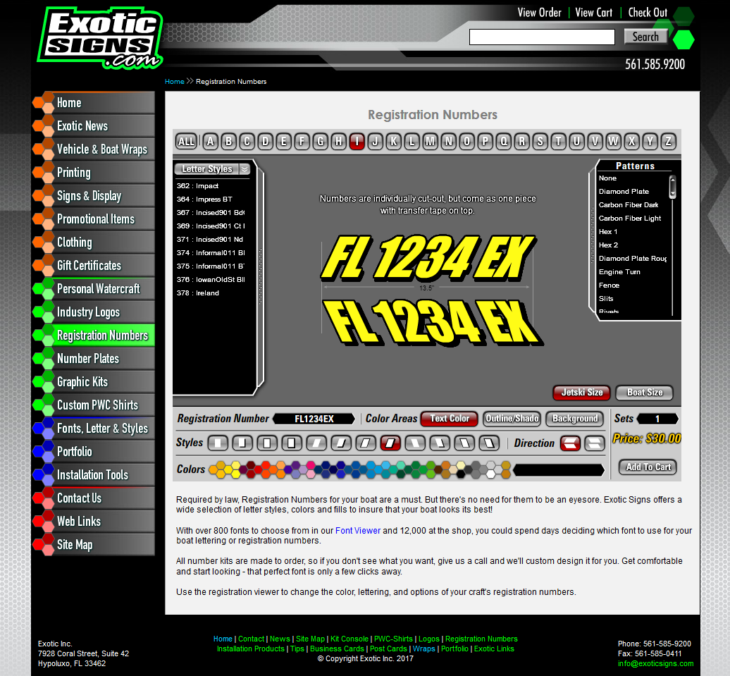 Exotic Signs Registration Number Viewer